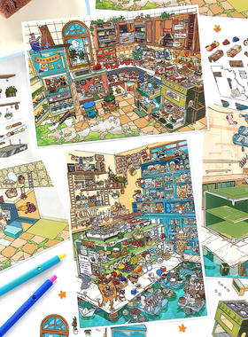 Infeel me今日营业中36.0立体造景贴纸 微缩解压手工diy玩具贴画