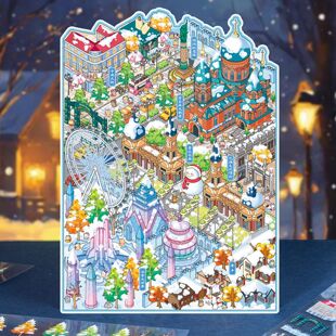 语闲城市篇相逢哈尔滨造景贴纸 立体微缩场景手工diy趣味解压贴画