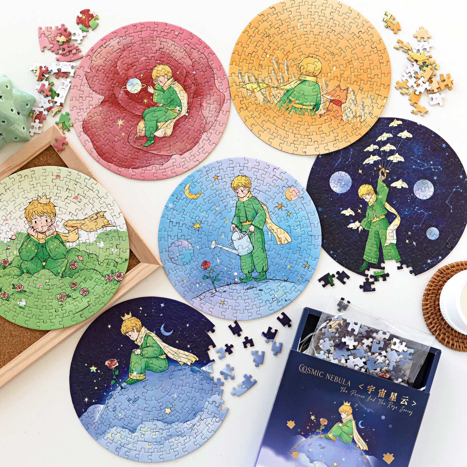 陌墨小王子玫瑰礼盒拼图益智伴手