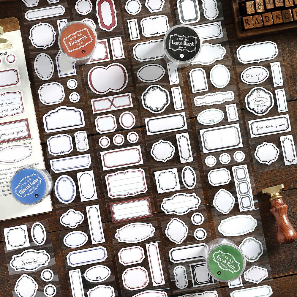 抒写框可书写模切手帐胶带标签贴