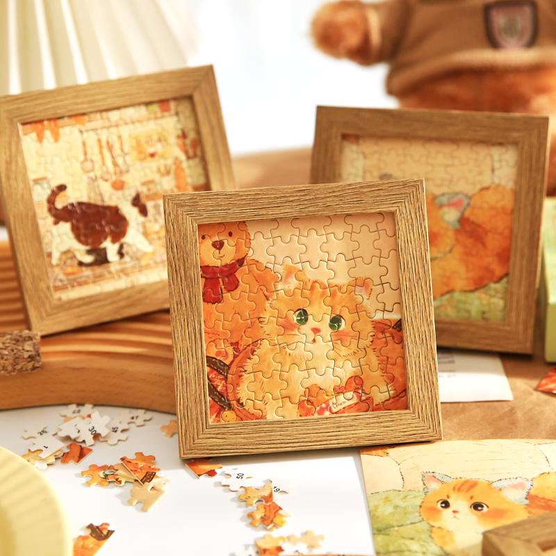 小猫电台五寸拼图礼盒相框套装