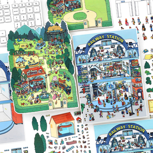 Infeel 微缩小屋手工diy解压贴画 me今日营业中30.0立体造景贴纸