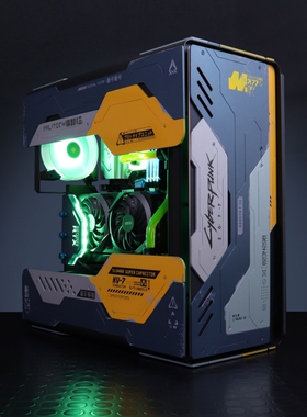 FUXK 赛博朋克 定制主机 i7 13700KF/ RTX 4070Ti 水冷电脑台式