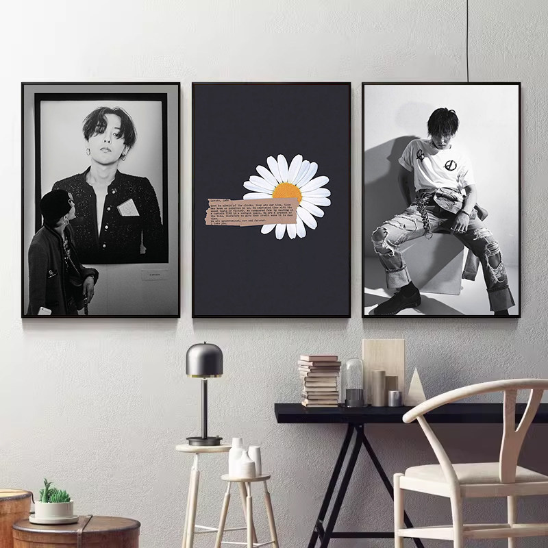 权志龙GD海报挂画潮牌服装店卧室床头装饰画潮流客厅沙发背景壁画,家居饰品,现代装饰画,淘宝优惠券,粉丝福利购,淘宝优惠卷