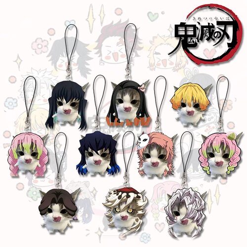 祢豆子周边手机链挂件鬼灭之刃创意挂件炭治郎书包挂件手机挂饰