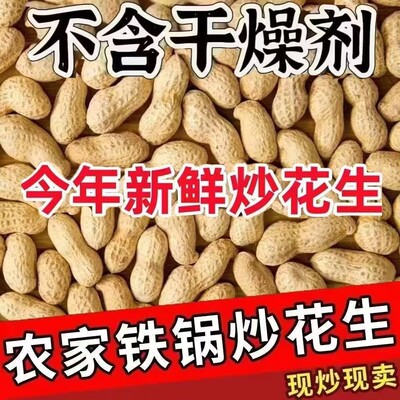 农家新货柴火炒花生铁锅带壳原味炒熟坚果零食无干燥剂炒货零食糖友控糖专用零食糖友控糖食品大全糖友控糖专用食品糖尿病解馋零食