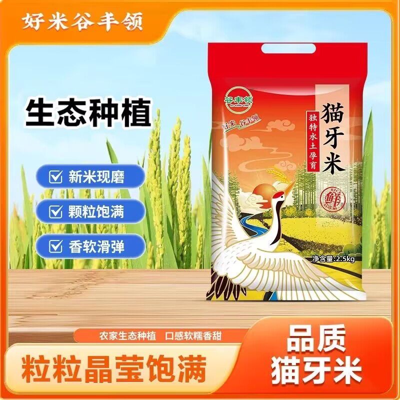 正宗猫牙米长粒香大米当季新鲜晚稻米蛋炒饭煲仔饭糖尿病高血压人专用无糖食品糖尿病人专用控糖主食糖尿病人吃的五谷杂粮降血压