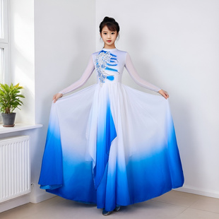 万疆开场舞大摆裙古典舞蹈女飘逸现代歌伴舞演出服中国舞艺考服装