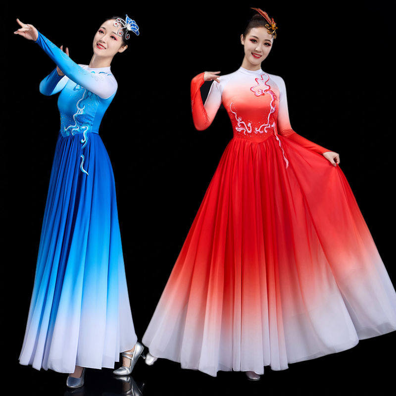 中国风开场舞大摆裙演出服