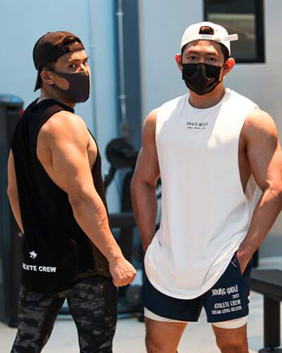 YOUNG健身背心宽松男棉满2减10
