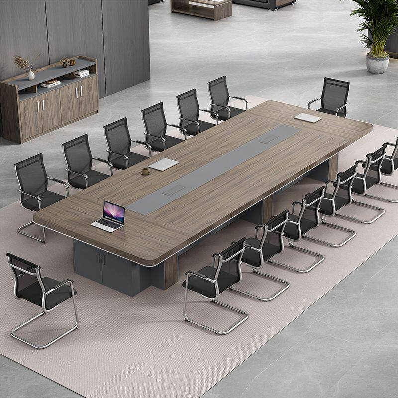 大型会议桌长桌办公家具会议室桌椅组合简约现代培训洽谈桌接新品