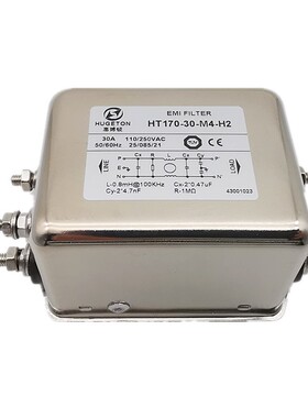 HUGETON惠博顿滤波器HT170-30-M4-H2 单相30A抗干扰EMI电源滤波器
