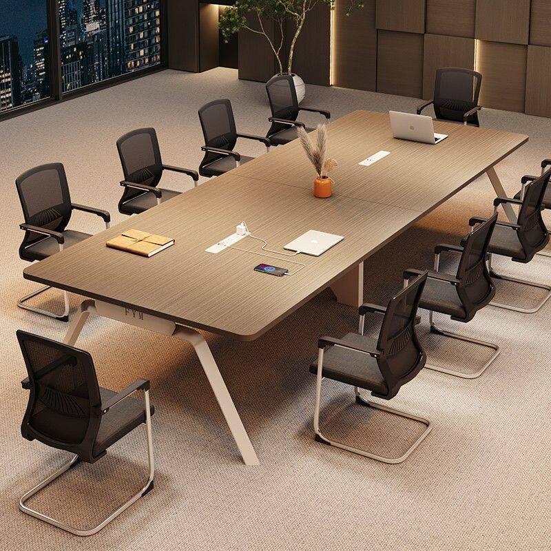 会议桌简约现代长桌会议室家具办公桌椅组合商务洽谈大小型培训桌