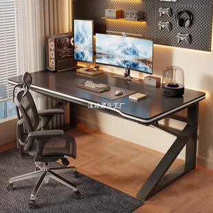 实木电脑桌台式办公桌卧室学生家用写字书桌电竞桌简易桌子工作台