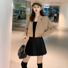 翻领网红短款 外套女小香风上衣 小西装 新款 2019春秋季 百搭休闲时尚