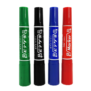 大双头记号笔黑色粗头大容量马克笔勾线笔油性笔防水不易掉色大头笔包邮速干签到笔海报笔彩色广告笔