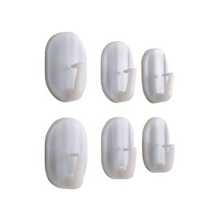 日晞吊旗挂旗专用强力粘勾100颗装 无痕钉墙壁壁挂勾门后挂钩粉刷墙乳胶漆石膏板吊顶股挂钩天花板悬挂杆粘扣