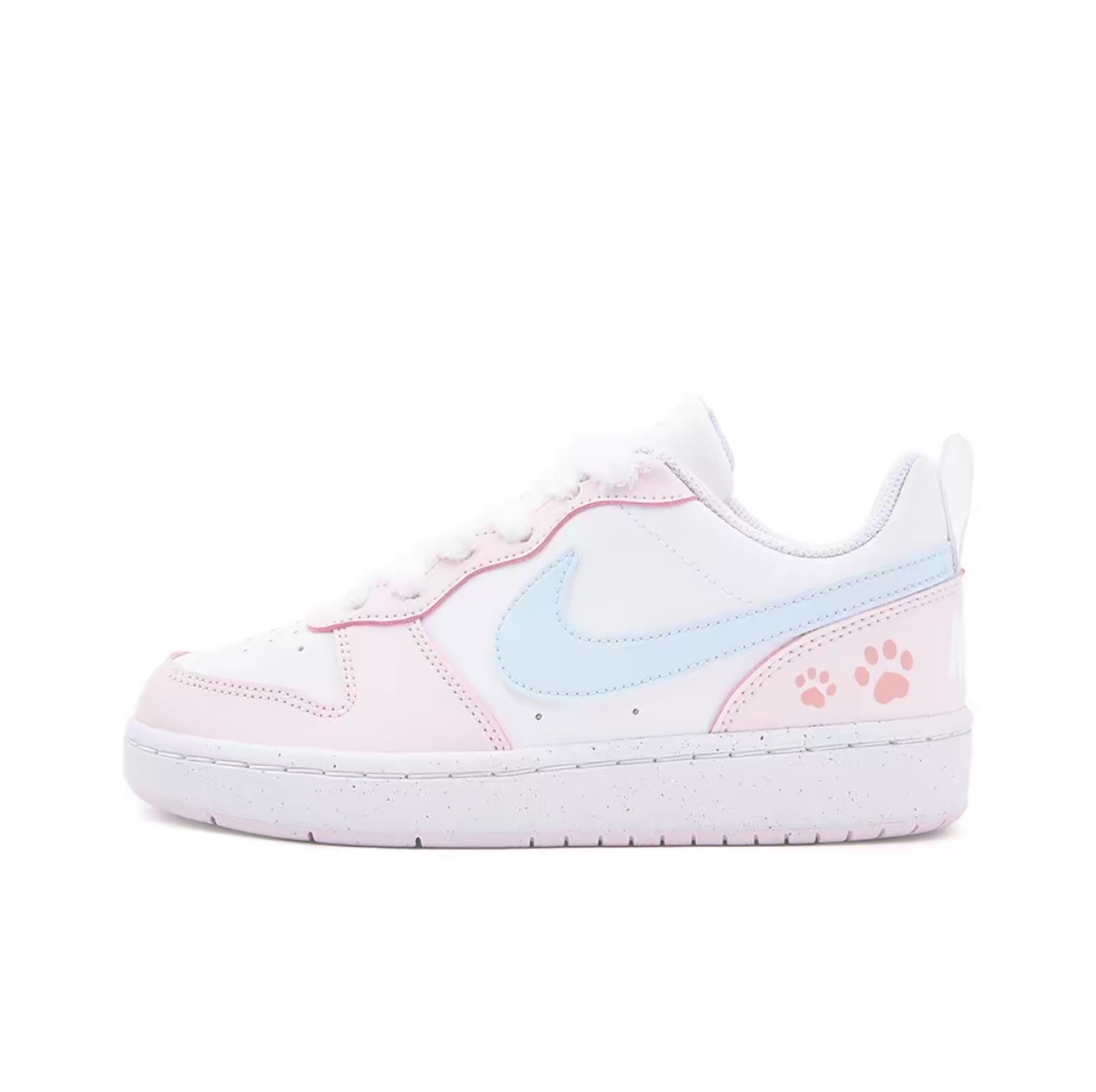 定制球鞋Nike Court Borough LOW2 甜美少女心 甜心猫爪 女子板鞋