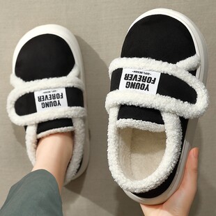 棉拖鞋男士冬季外穿2026新款包跟室内居家居保暖毛绒勃肯棉鞋男款