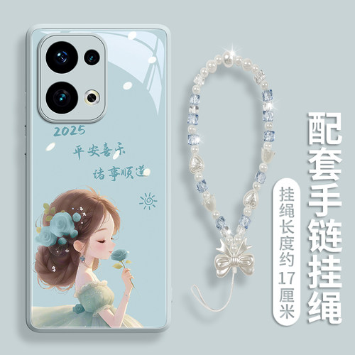 oppoReno系列手机壳创意玫瑰女孩