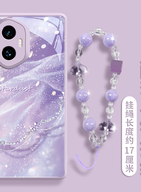 适用荣耀300手机壳honor200pro保护套100新款90的80外壳70后60女400高级感por华为pr0玻璃创意轻奢风流纱蝴蝶