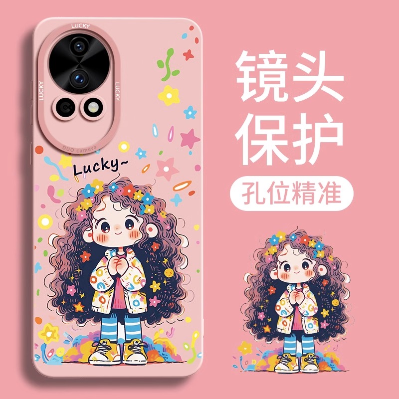 华为nova系列手机壳涂鸦小女孩