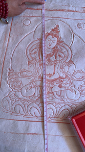 藏传密护法纯手工藏纸印刷精美工艺制作版画非遗传承
