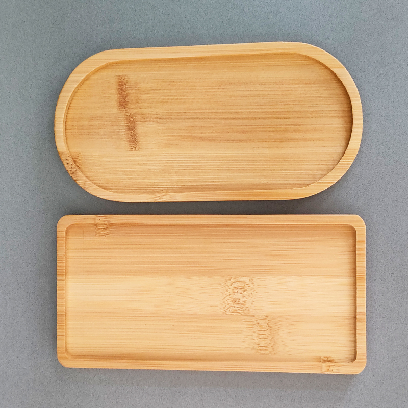 敏豪长方椭圆形竹制杯托