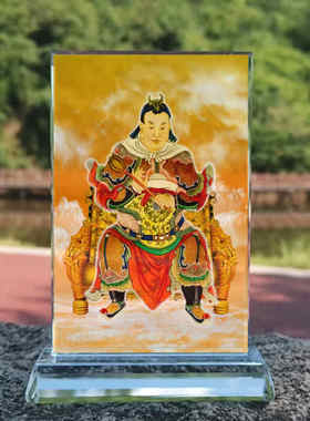 丙子年郭嘉大将军画像水晶摆件桌面装饰摆台摆设家居创意礼品定制
