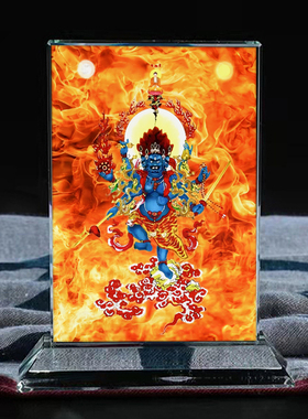 秽迹金刚画像水晶摆件家居摆台