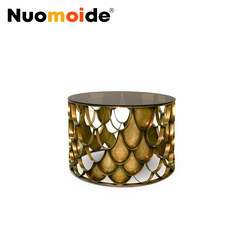 诺曼邸创意设计师家具kol center table锦鲤桌不锈钢客厅个性茶几