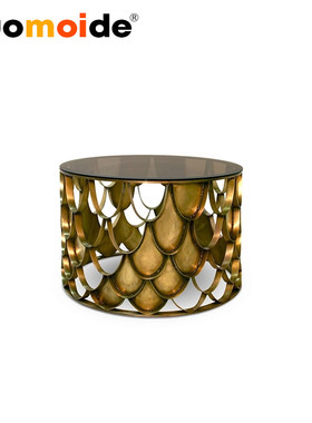 诺曼邸创意设计师家具kol center table锦鲤桌不锈钢客厅个性茶几