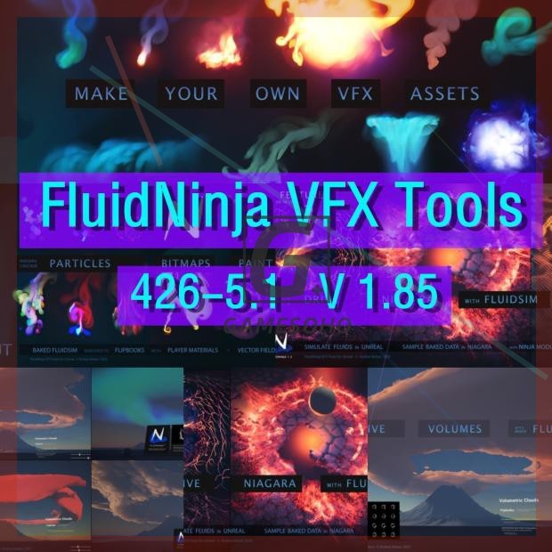 【新品】UE4虚幻5Ninja体积云FluidNinja VFX Tools最新版V1.85 4