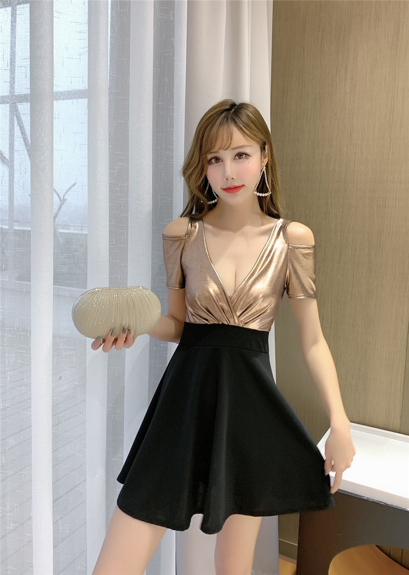按摩足浴技师工作服养生会所吊带连衣裙