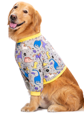 春夏薄款大型犬护肘衣金毛拉布拉多萨摩宠物两脚衣服纯棉狗护关节