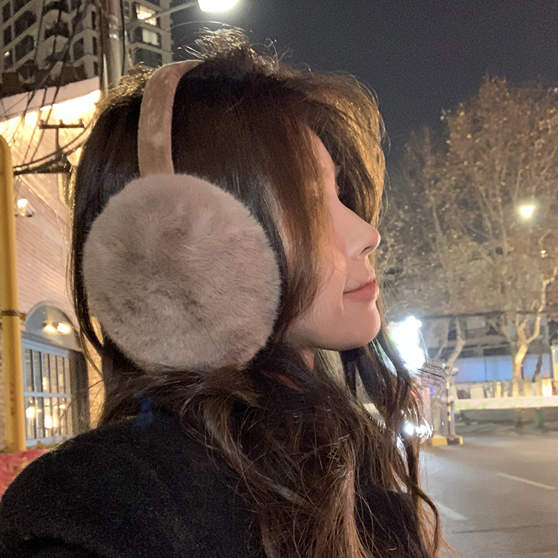 2024冬仿貂绒大号保暖耳包可折叠