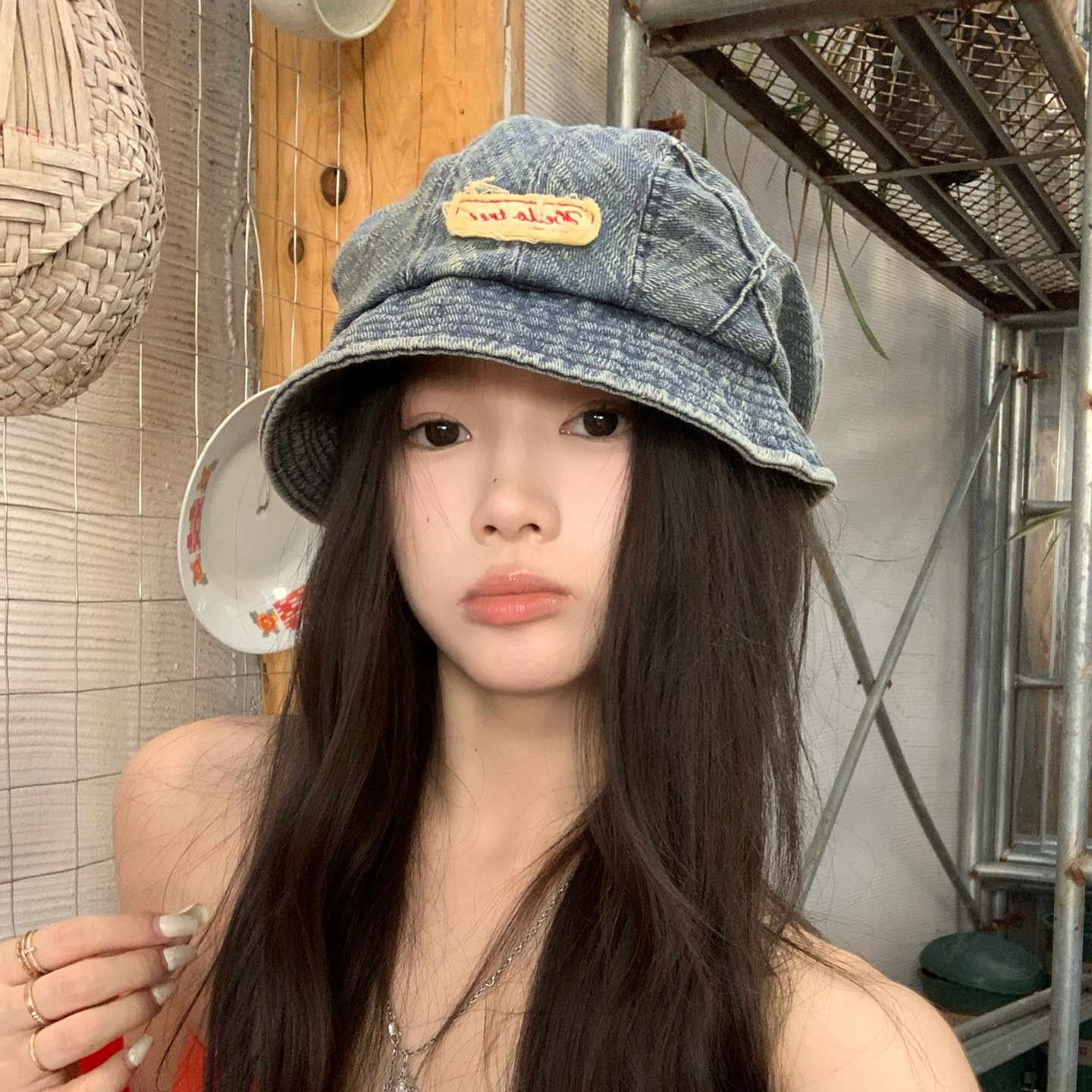 小众设计渔夫帽牛仔贝雷帽秋季