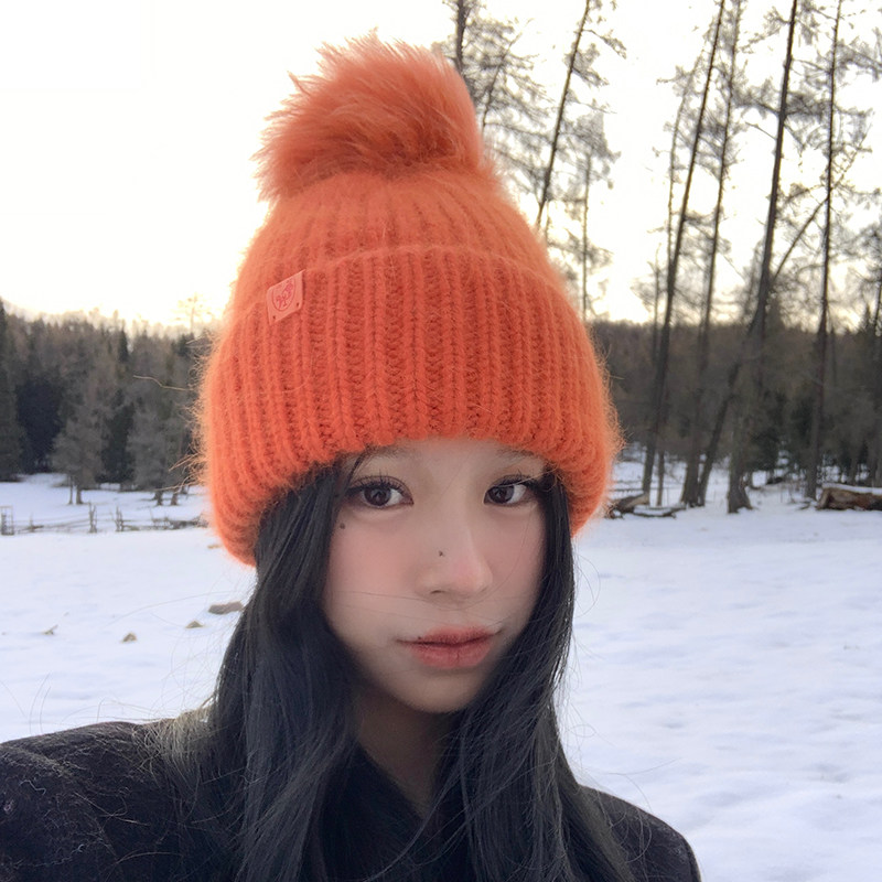 花少同款兔毛针织毛子女冬季时尚皮草帽子狐狸毛球护耳保暖毛线帽,服饰配件/皮带/帽子/围巾,帽子,淘宝优惠券,粉丝福利购,淘宝优惠卷