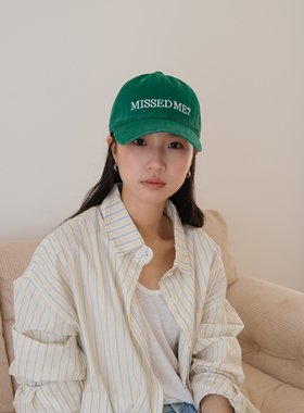 韩系ins小众绿色棒球帽女2026春夏新款防晒遮阳帽简约字母鸭舌帽