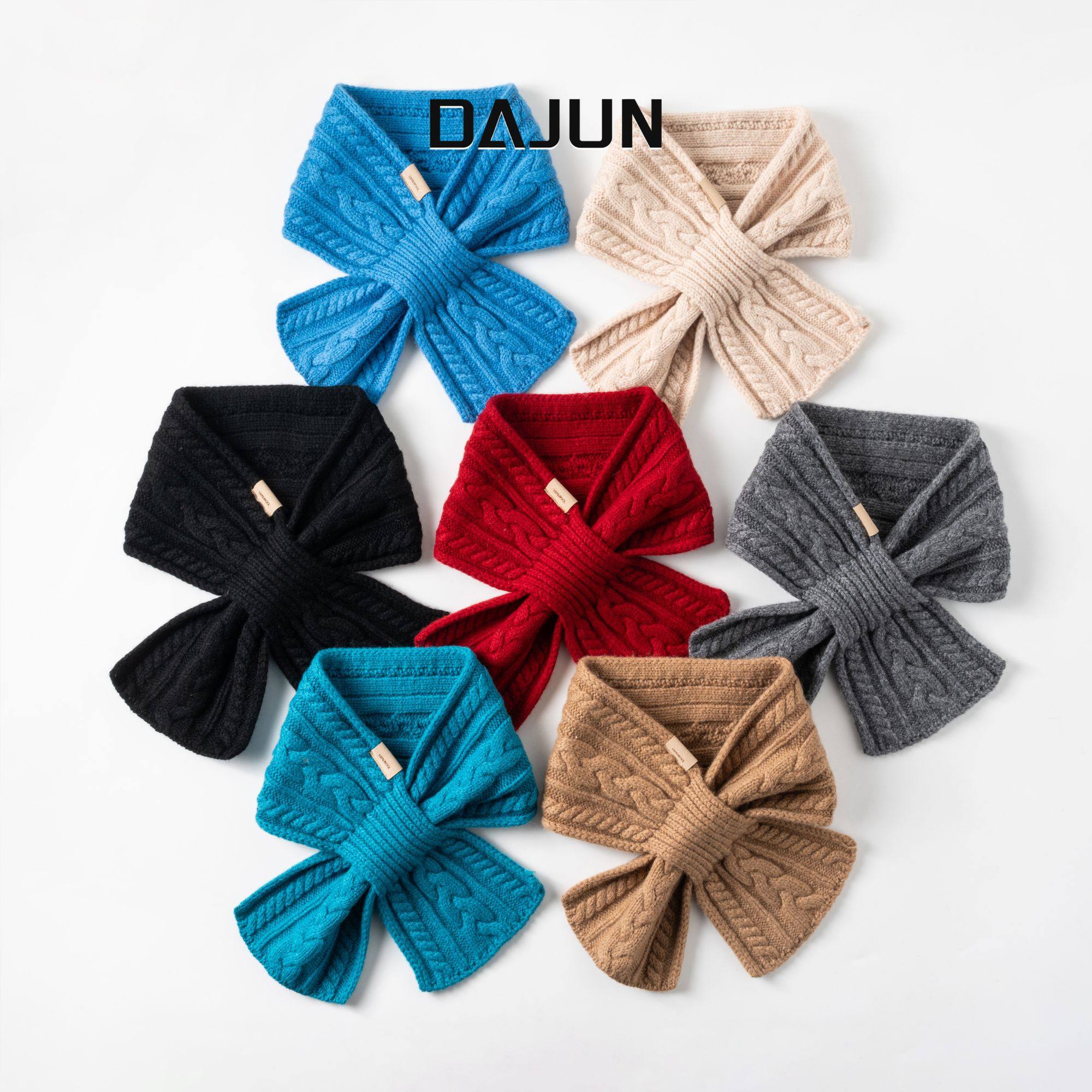DAJUN大俊 100%羊毛麻花护颈交叉懒人短款围脖,服饰配件/皮带/帽子/围巾,围巾/丝巾/披肩,淘宝优惠券,粉丝福利购,淘宝优惠卷
