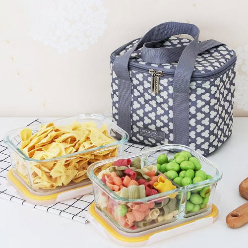 乐扣玻璃饭盒套装水果便当盒