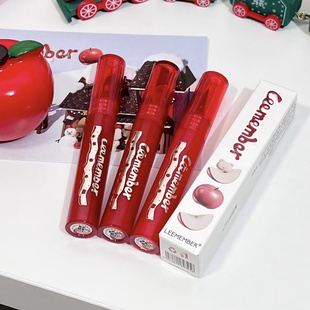 LEEMEMBER/荔萌圣诞新品苹果系列唇蜜镜面水光显白唇釉唇泥口红