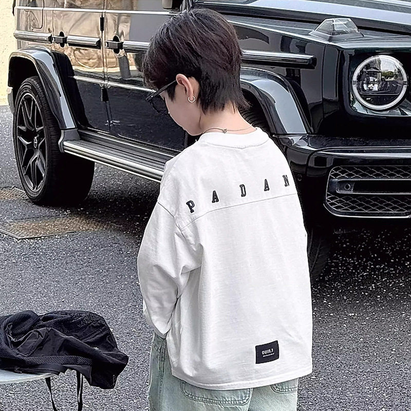 2026儿童新款春秋季百搭纯棉T恤长袖韩版洋气童装男女童上衣