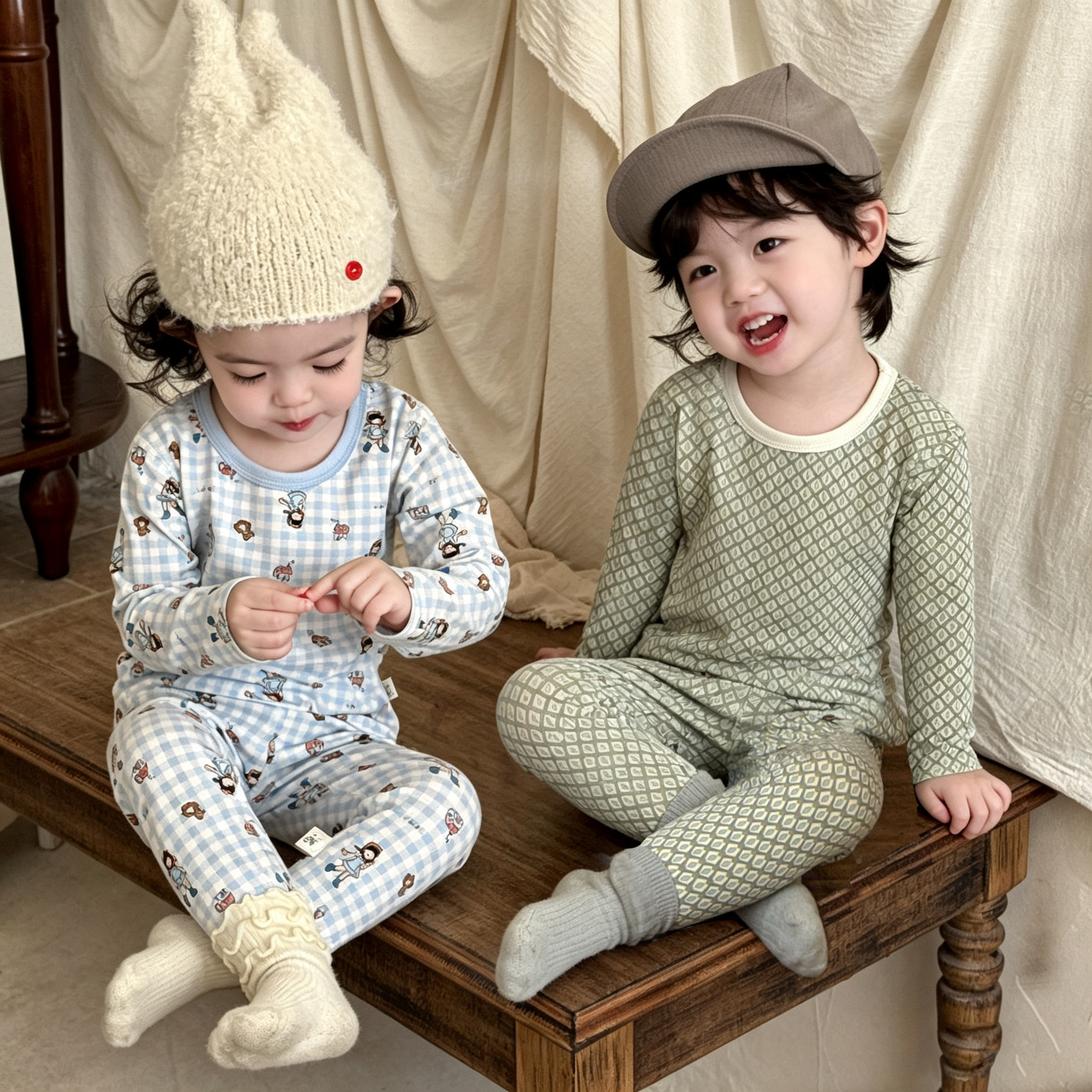 秋季儿童内衣套装男女童睡衣秋衣家居服保暖内衣中小童秋衣秋裤
