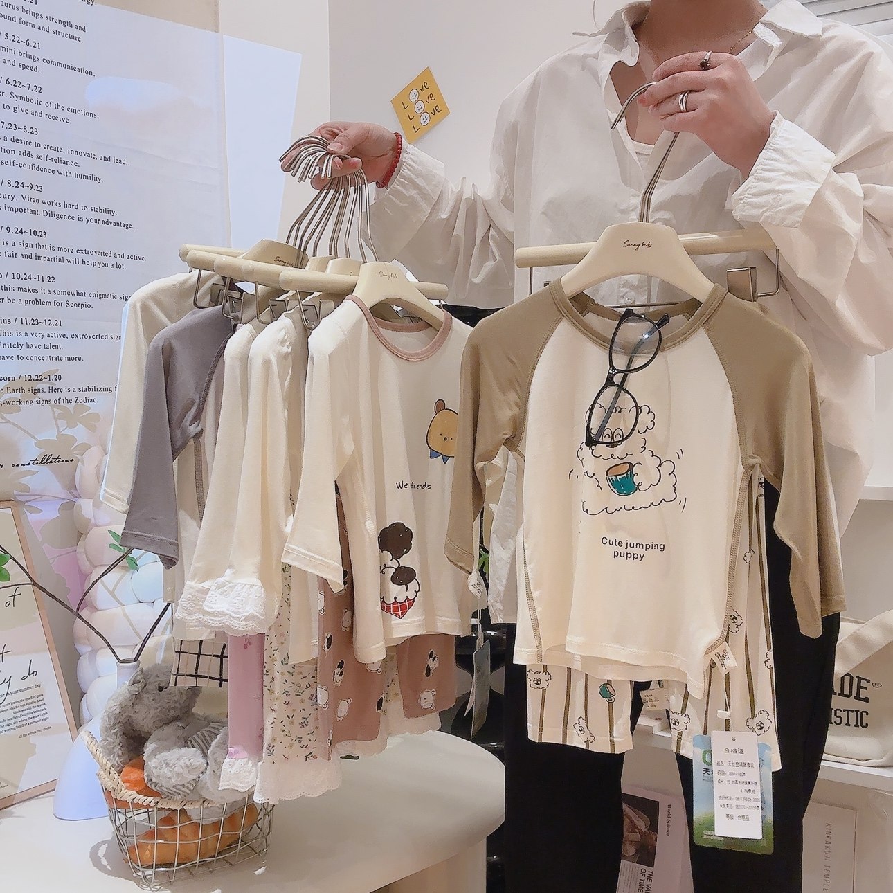 春夏儿童家居服七分袖优可丝莫代尔男童睡衣套装女童薄款空调服