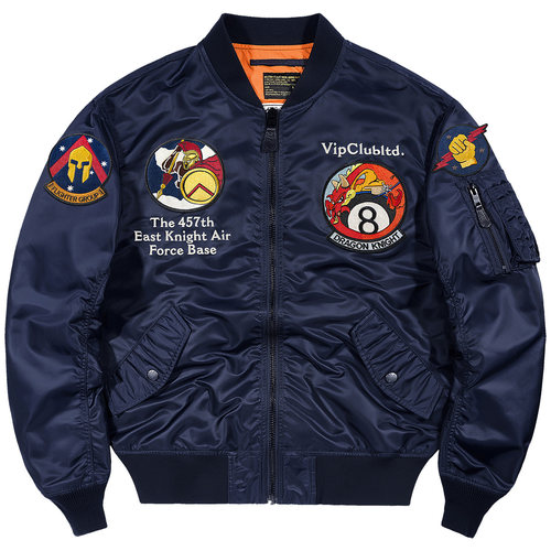 vintage空军潮牌刺绣飞行员夹克