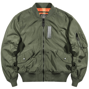 大码 VIP潮牌ma1飞行员夹克男韩版 纯色美式 棒球服春秋薄款 外套 工装