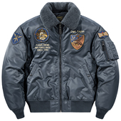 VIP美式 复古飞行夹克棉衣男冬季 加厚仿羊羔绒可脱卸毛领棉服外套