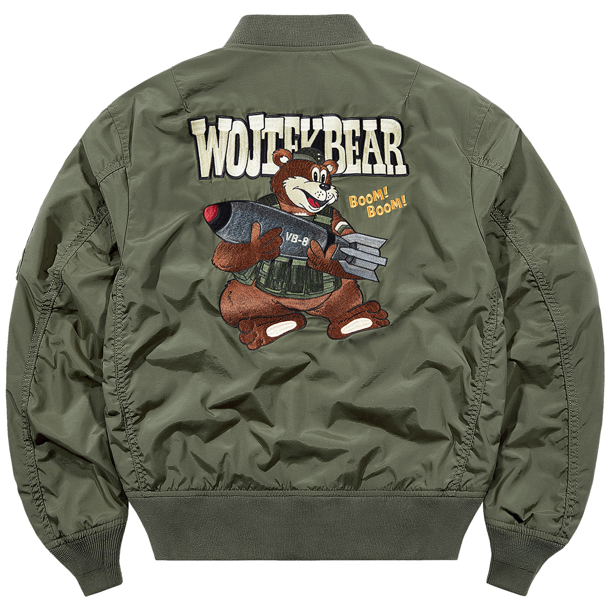 美式复古刺绣徽章飞行员夹克外套