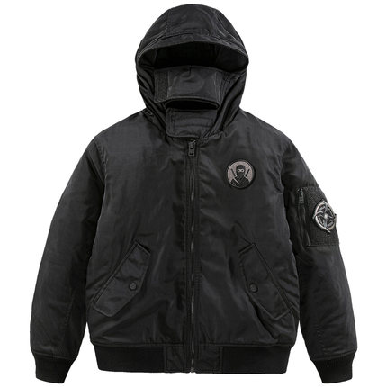 VIP冬季棉衣男加厚连帽棉服机能设计感忍者风衣刺绣外套潮牌棉袄